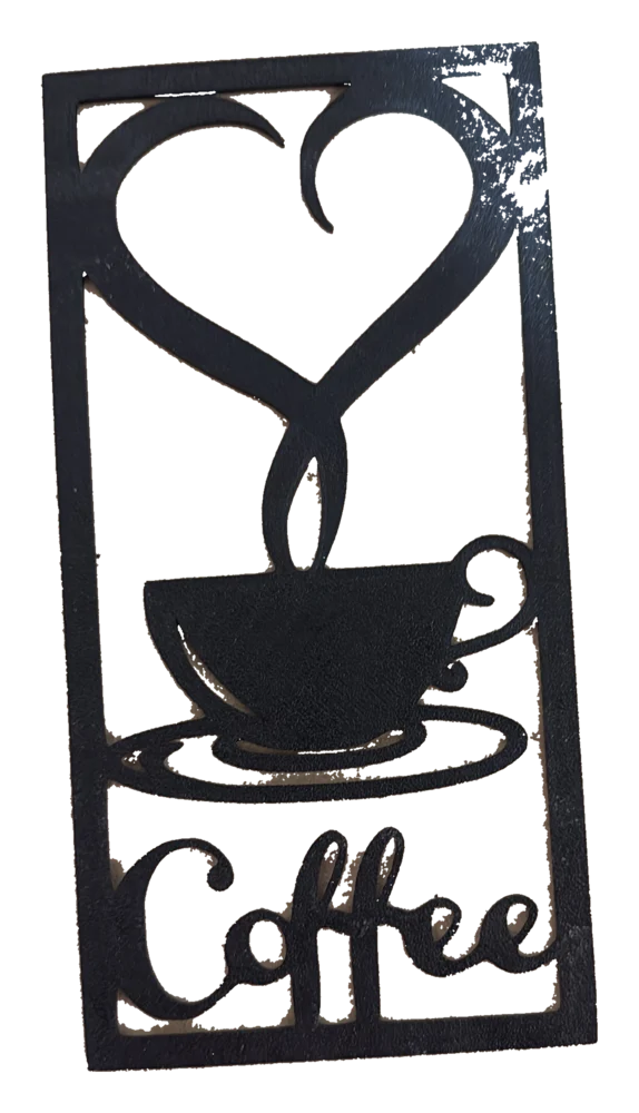 Adorno de pared de café rectangular 20 × 12 cm