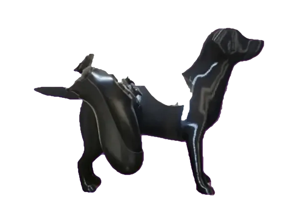 Soporte de 2 mandos de perro labrador