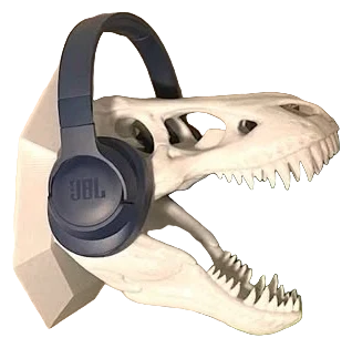 Soporte de audífonos de dinosaurio