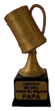 Trofeo de cerveza para papá de 15 cm