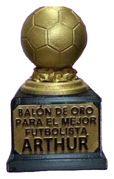 Trofeo de mejor futbolista de 15 cm